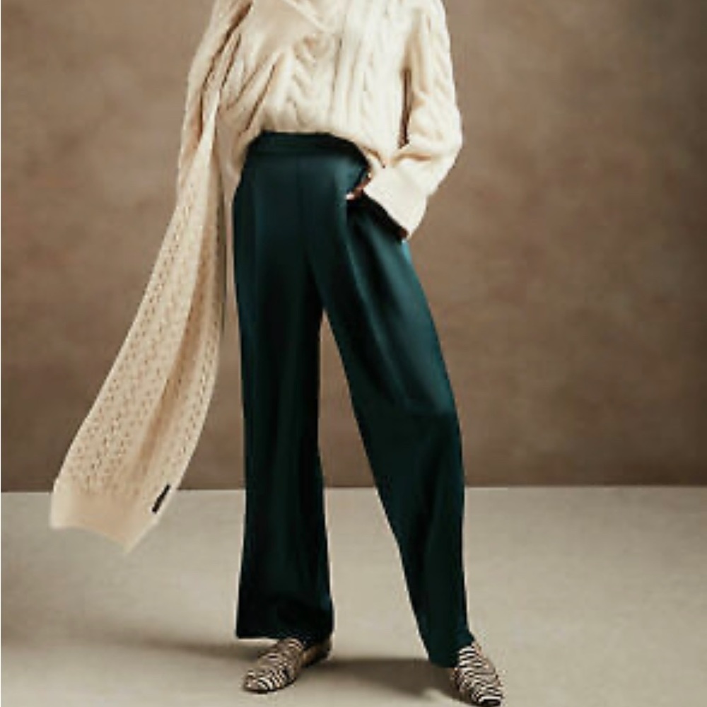 Banana Republic Teal Satin Pants